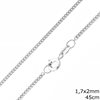 Silver 925  Gourmette Flat Chain 1,7x2mm