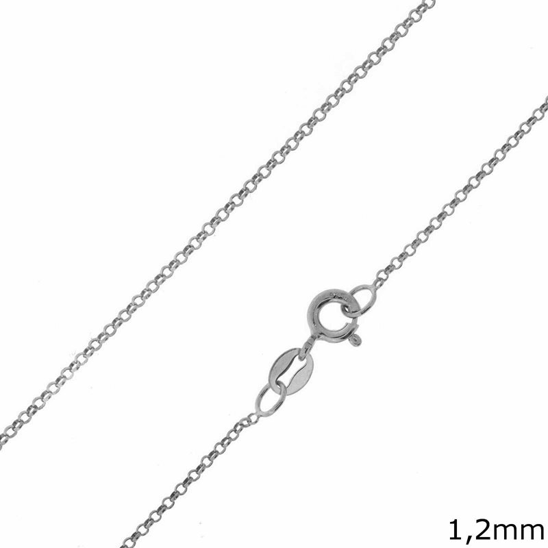 Silver 925  Oval Link Chain 1,2mm