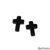 Onyx Cross Stone 9x11mm, Not Drilled
