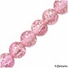 Glass Crackle Bead 10mm, 80cm