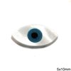 Mop-shell Stone Evil Eye Flat 5x10mm Thickness 1,6mm, Not Drilled