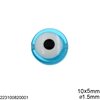 Plastic Evil Eye Bead  11x5mm with 1.5mm hole