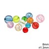Plastic Round Faceted Bead 8mm with 1.3mm hole