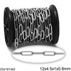 Stainless Steel Oval Paperlink Chain Flat Wire 12x4.5x1x0.8mm