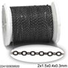 Brass Link Chain Flat Wire Soldered 2x1.7x0.4x0.3mm