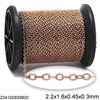 Brass Link Chain Flat Wire Soldered 2x1.7x0.4x0.3mm