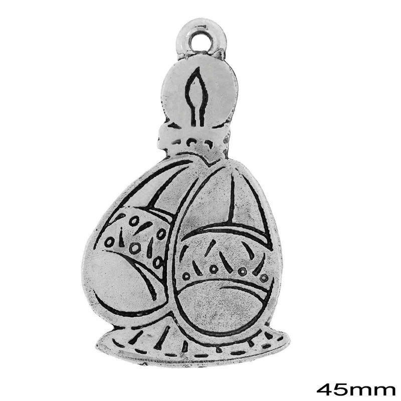 Casting Pendant  Candle & Eggs 45mm