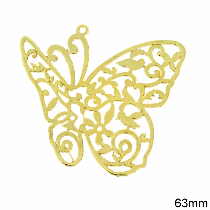Casting Pendant Butterfly 63mm