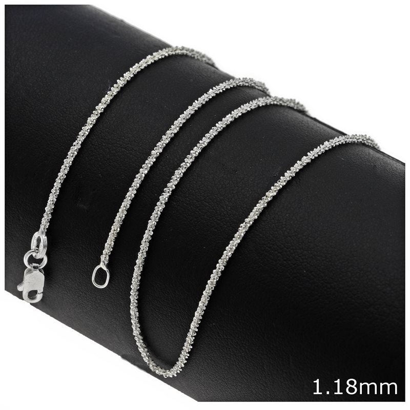 Silver 925  Diamond Cut Rope Chain 1.18mm