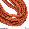 Suede Flat Cord Braided 6mm