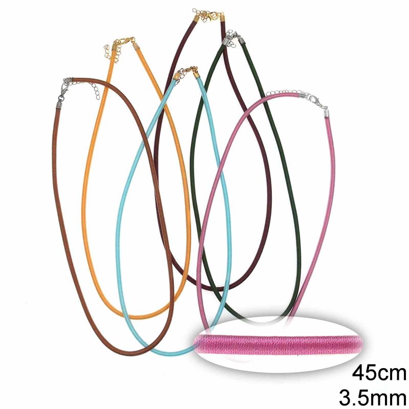 Silk Cord Necklace 3.5mm-45cm
