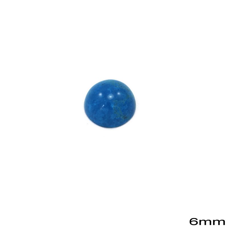 Semi Precious Turquoise Cabochon Round Stone  6mm