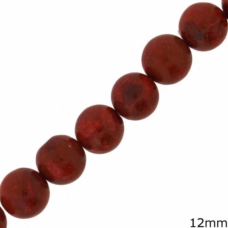 Apple Coral Beads 12mm