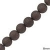 Glass Texture Bead 8mm