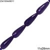 Jade Pearshape Faceted Bead 11x28mm