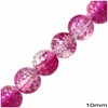 Glass Crackle Bead 10mm, 80cm