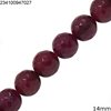 Jade Faceted Round Beads  14mm