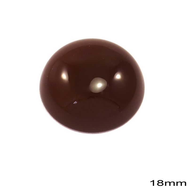 Semi Precious Carneol Cabochon Round Stone 18mm