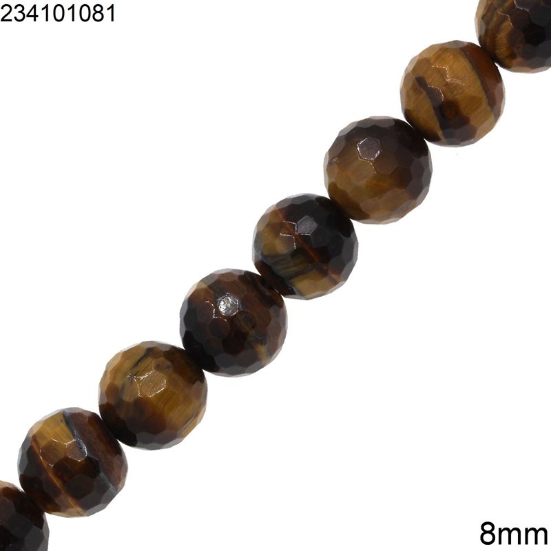 Tiger Eye Faceted Beads 8mm