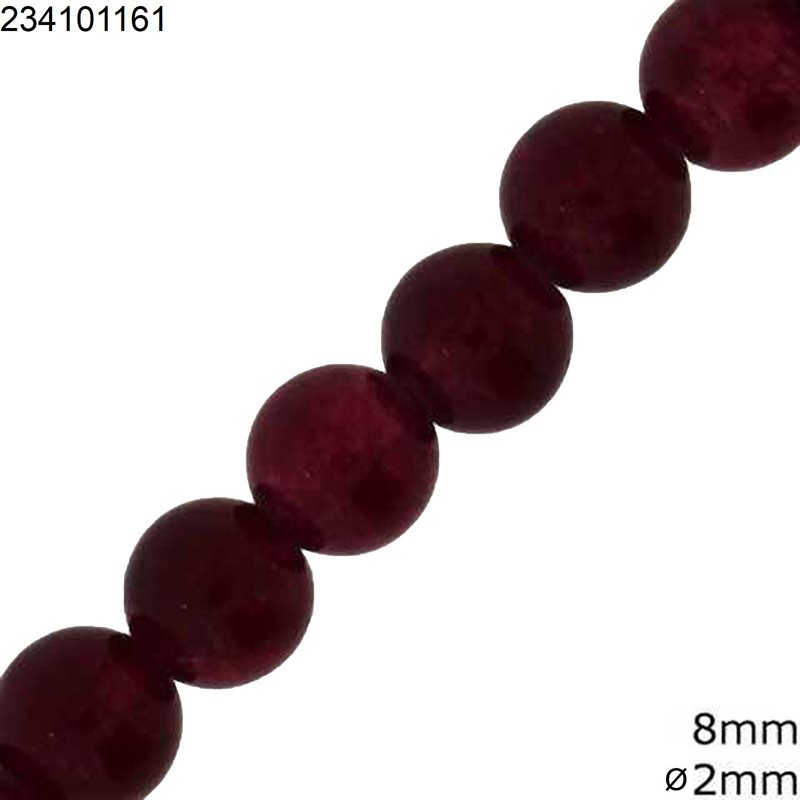 Χάνδρες Jade 8mm με Τρύπα 2mm