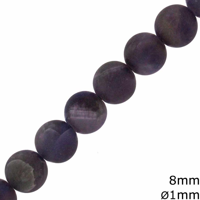Amethyst Beads 8mm Hole 1mm
