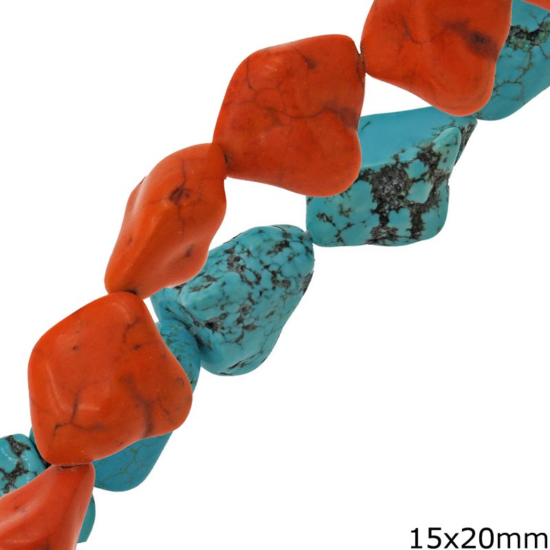 Turquoise Beads 15x20mm