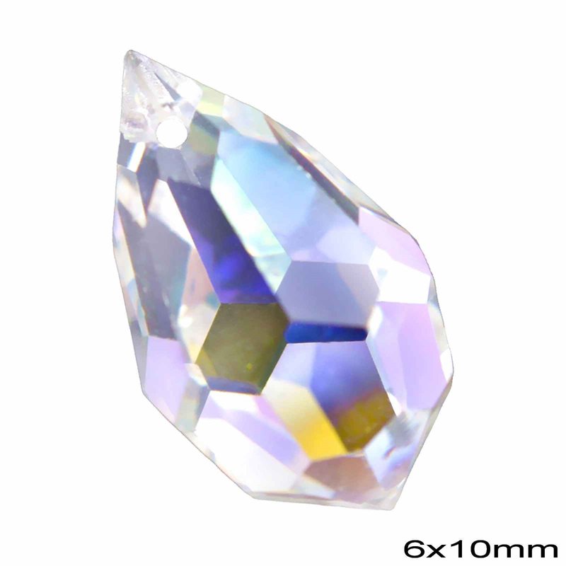 Machine Cut Crystal Drop Crystal Coatings 6x10mm