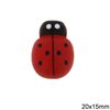 Wooden Ladybug 20x15mm