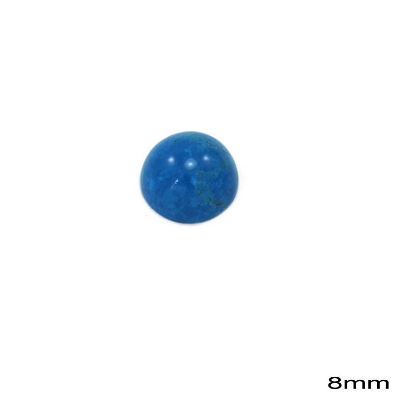 Semi Precious Turquoise Cabochon Round Stone 8mm