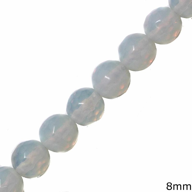 Moonstone Faceted Round   Beads 8mm