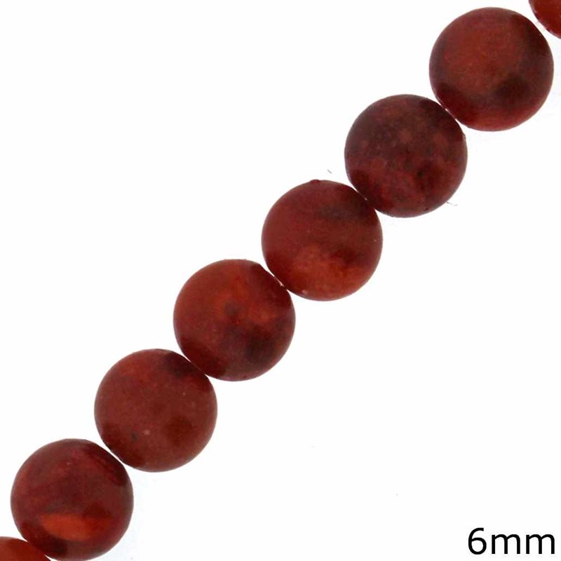 Apple Coral Beads 6mm