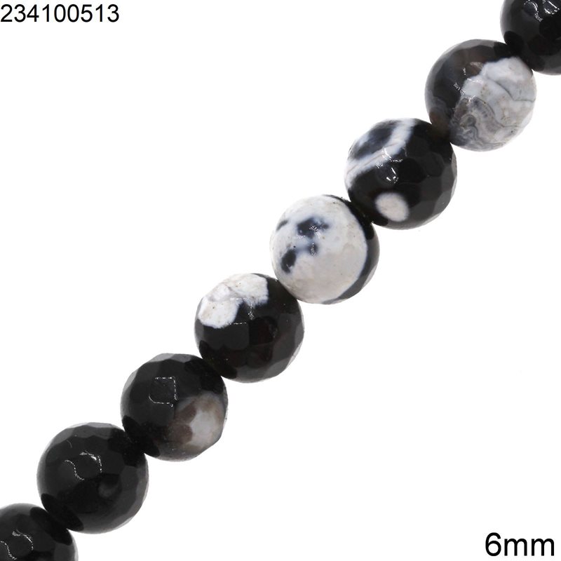 Agate Round Faceted Beads 6mm