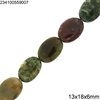 Χάνδρες Jade Οβάλ 13x18mm