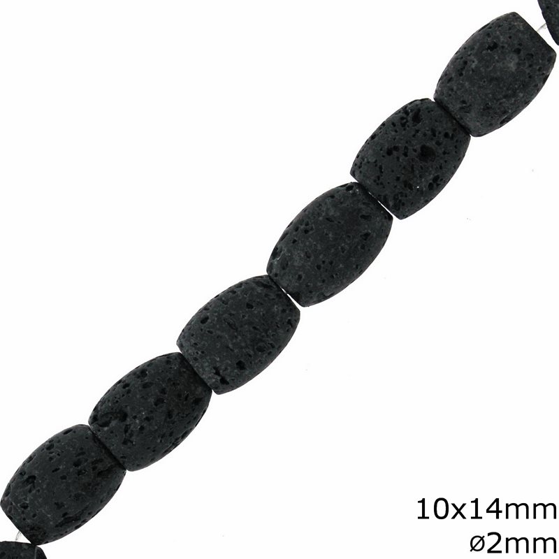 Lava Oval Beads 10x14mm with Hole 2mm