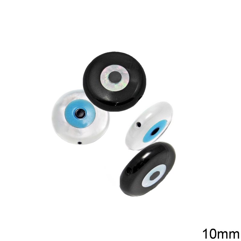 Mop-shell Evil Eye Bead 10mm