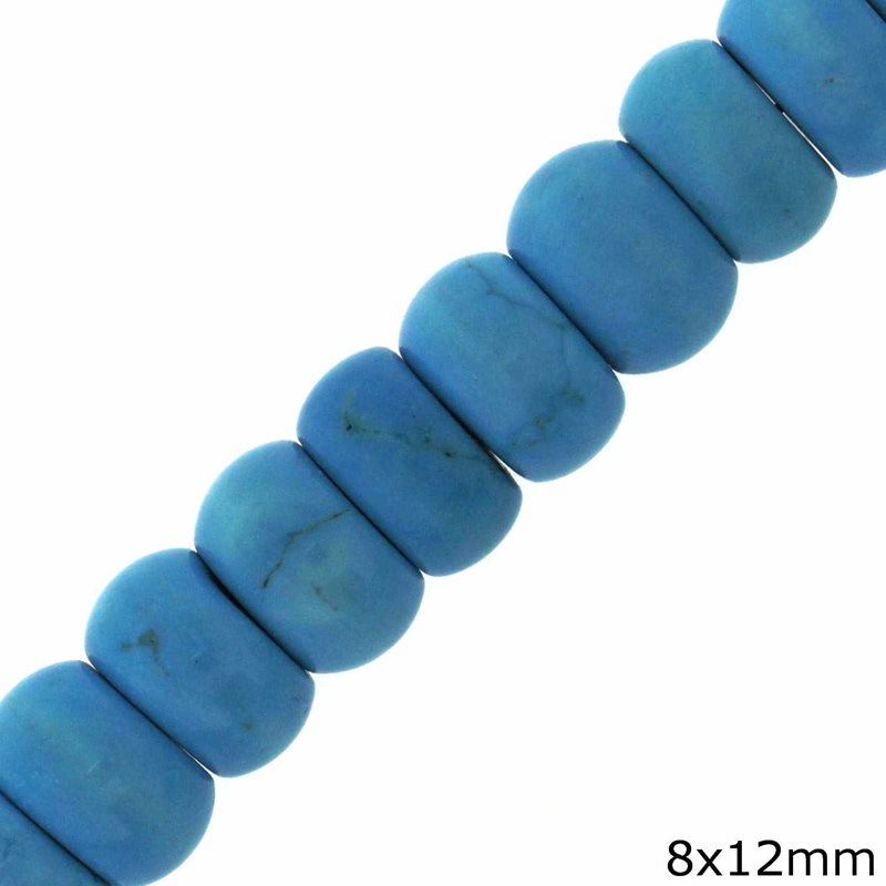Χάνδρες Τυρκουάζ  Ροδέλα 8x12mm