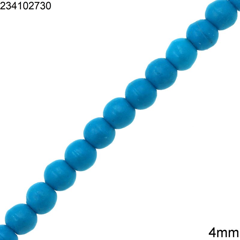 Pasta Beads 4mm, Turquoise