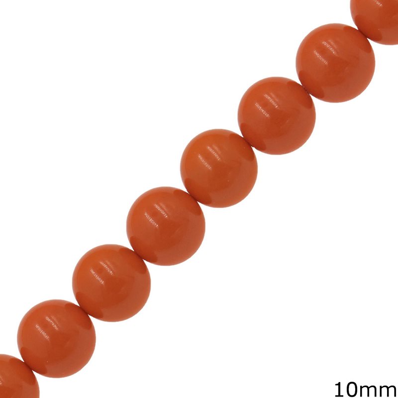 Χάνδρες Απομίμηση Κoράλι Πορτοκαλί 10mm