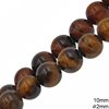 Tiger Eye Beads 10mm with Hole 2mm