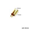 Brass Cord Ending Cup 4mm