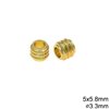 Brass Bead 5x5.8mm with 3.3mm hole