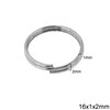 Iron Double Ring Rounded Wire 16x1x2mm