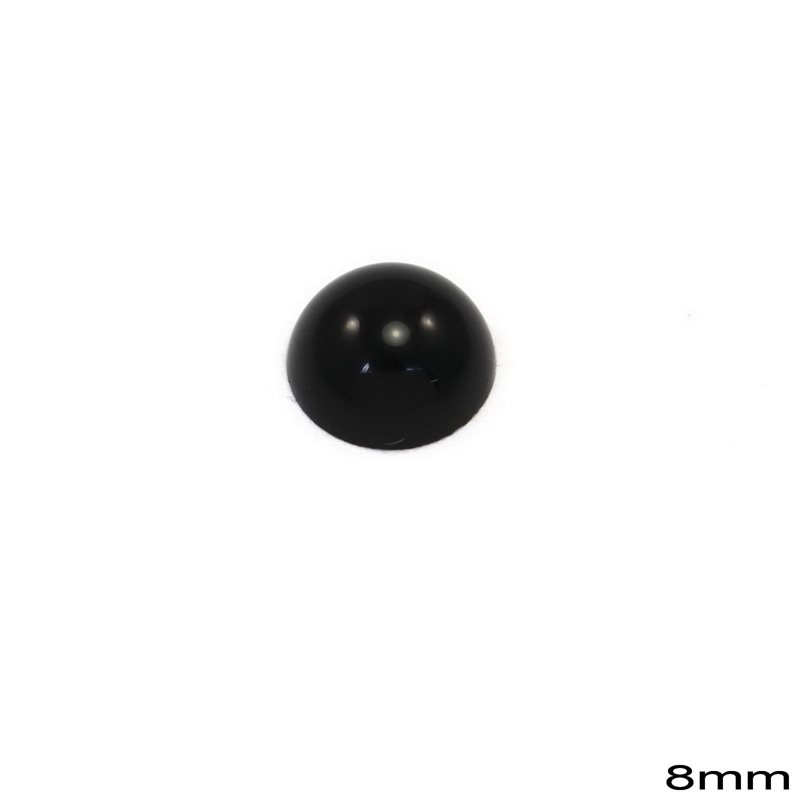 Semi Precious Onyx Cabochon Round Stone 8mm