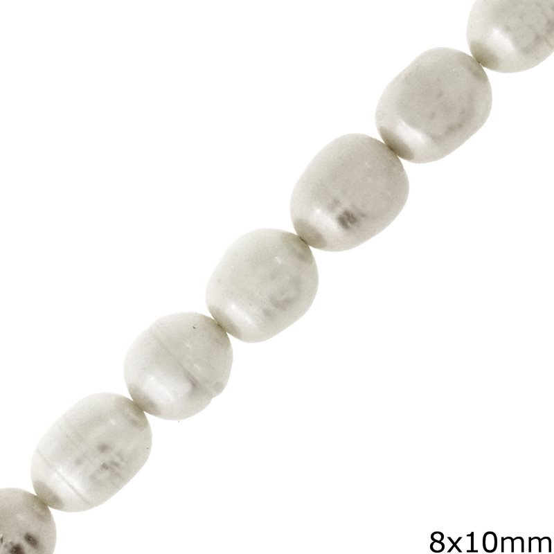 Freshwter Rice Baroque Pearl Beads 8x10mm
