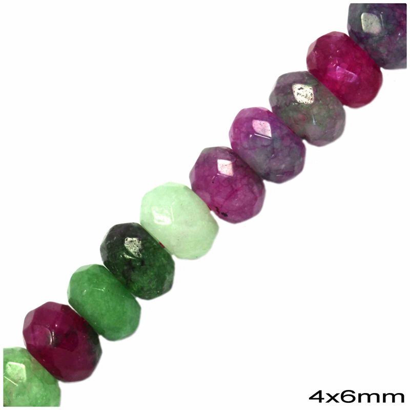 Faceted Beads Rondelle 4x6mm