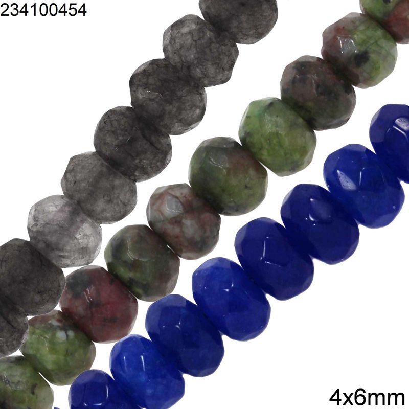 Faceted Beads Rondelle 4x6mm