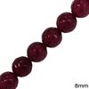 Jade Faceted Round Beads 8mm