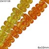 Crystal Square Rondelle Beads 6x10mm
