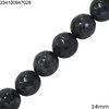 Jade Faceted Round Beads  14mm
