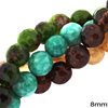 Jade Faceted Round Beads 8mm